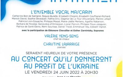 Ensemble musical « Mascarin » au profit de l’Ukraine le 24/06/2022